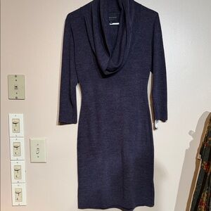 Connected Apparel cowl neck purple Dress